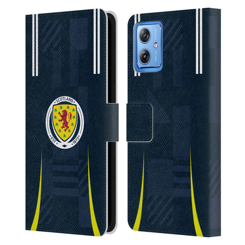 Scotland National Football Team 2024/25 Kits Home Leather Book Wallet Case Cover For Motorola Moto G54 5G
