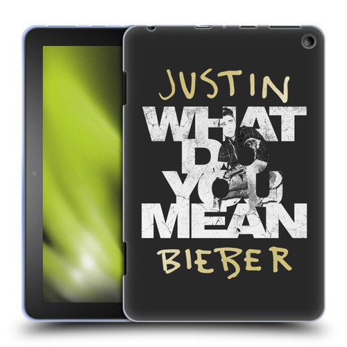 Justin Bieber Purpose B&w What Do You Mean Typography Soft Gel Case for Amazon Fire HD 8/Fire HD 8 Plus 2020