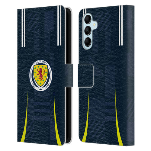 Scotland National Football Team 2024/25 Kits Home Leather Book Wallet Case Cover For Samsung Galaxy M14 5G