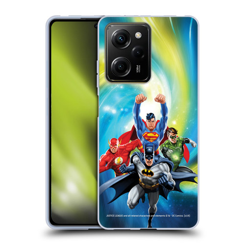Justice League DC Comics Airbrushed Heroes Galaxy Soft Gel Case for Xiaomi Redmi Note 12 Pro 5G