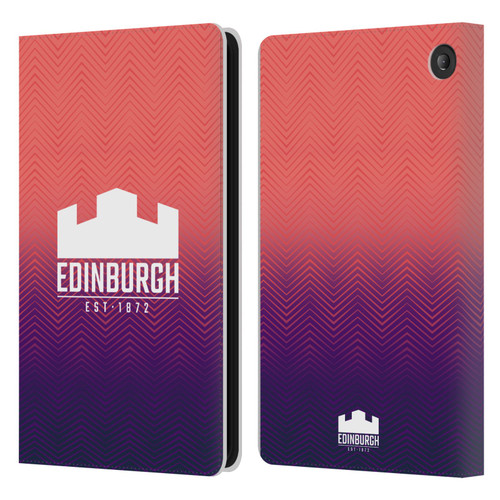 Edinburgh Rugby Graphic Art Training Leather Book Wallet Case Cover For Amazon Fire 7 2022