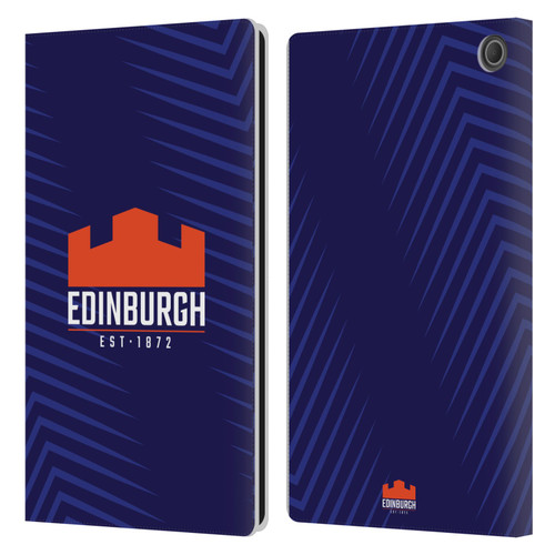 Edinburgh Rugby Graphic Art Blue Logo Leather Book Wallet Case Cover For Amazon Fire Max 11 2023