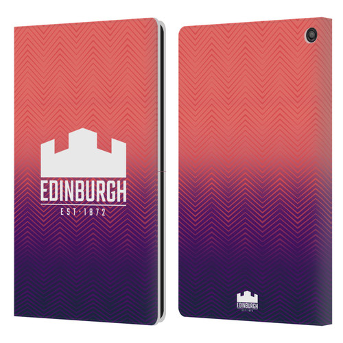 Edinburgh Rugby Graphic Art Training Leather Book Wallet Case Cover For Amazon Fire HD 10 / Plus 2021