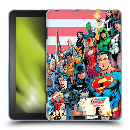 Justice League DC Comics Comic Book Covers Of America #1 Soft Gel Case for Amazon Fire HD 8/Fire HD 8 Plus 2020