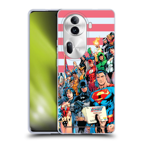 Justice League DC Comics Comic Book Covers Of America #1 Soft Gel Case for OPPO Reno11 Pro