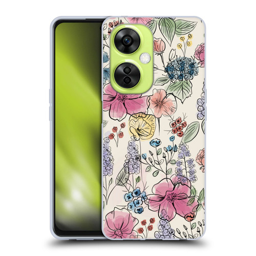 Anis Illustration Floral Pattern Wild Garden Soft Gel Case for OnePlus Nord CE 3 Lite 5G