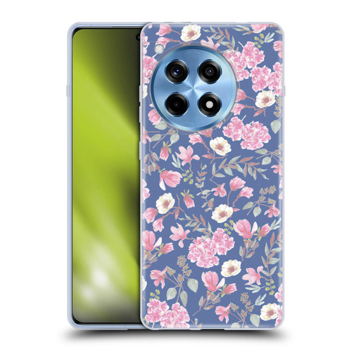 Anis Illustration Floral Pattern Romantic Blue Pink Soft Gel Case for OnePlus 12R