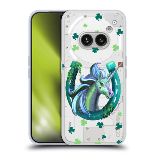 Rose Khan Unicorn Horseshoe Green Shamrock Soft Gel Case for Nothing Phone (2a)