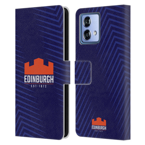 Edinburgh Rugby Graphic Art Blue Logo Leather Book Wallet Case Cover For Motorola Moto G84 5G