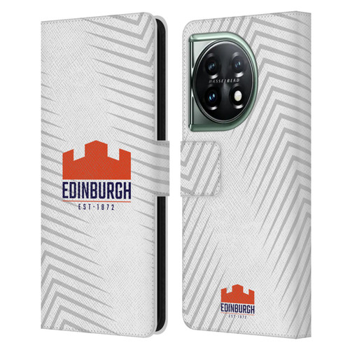 Edinburgh Rugby Graphic Art White Logo Leather Book Wallet Case Cover For OnePlus 11 5G