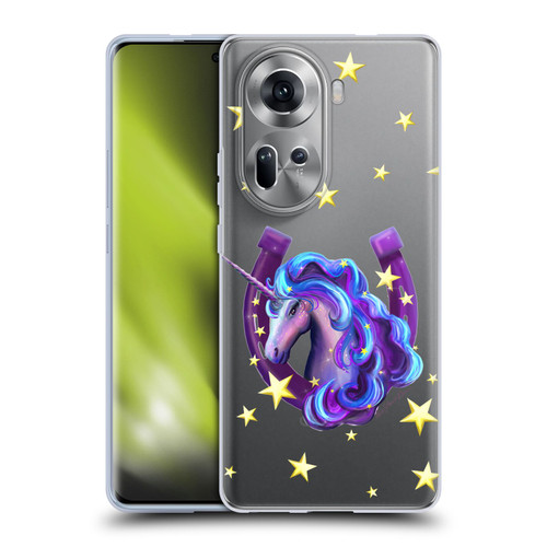Rose Khan Unicorn Horseshoe Stars Soft Gel Case for OPPO Reno11