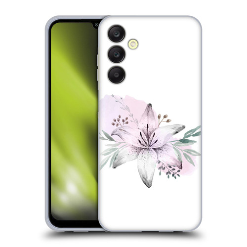Anis Illustration Floral Pattern Lilium Flower Soft Gel Case for Samsung Galaxy A25 5G