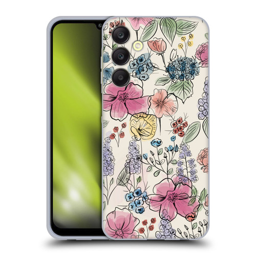 Anis Illustration Floral Pattern Wild Garden Soft Gel Case for Samsung Galaxy A25 5G