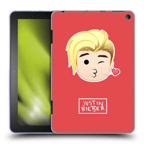 Justin Bieber Justmojis Kiss Soft Gel Case for Amazon Fire HD 8/Fire HD 8 Plus 2020