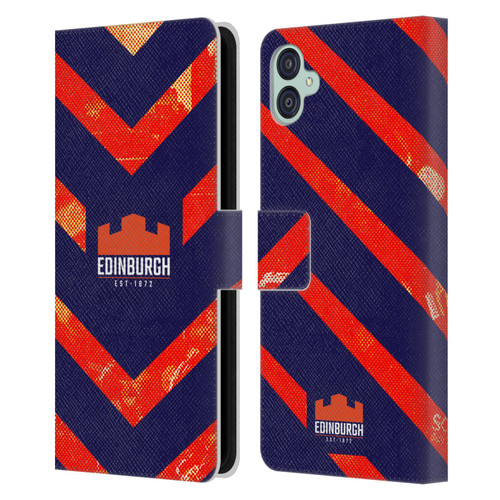 Edinburgh Rugby Graphic Art Orange Pattern Leather Book Wallet Case Cover For Samsung Galaxy M04 5G / A04e