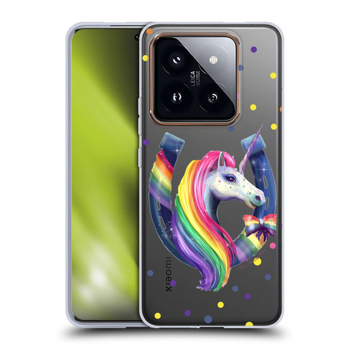 Rose Khan Unicorn Horseshoe Rainbow Soft Gel Case for Xiaomi 14 Pro