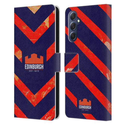 Edinburgh Rugby Graphic Art Orange Pattern Leather Book Wallet Case Cover For Samsung Galaxy M54 5G