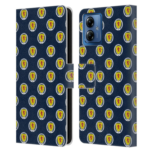 Scotland National Football Team Logo 2 Pattern Leather Book Wallet Case Cover For Motorola Moto G14