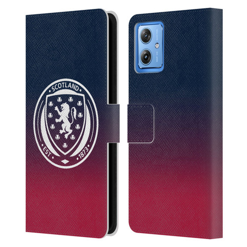 Scotland National Football Team Logo 2 Gradient Leather Book Wallet Case Cover For Motorola Moto G54 5G