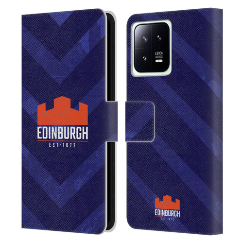 Edinburgh Rugby Graphic Art Blue Pattern Leather Book Wallet Case Cover For Xiaomi 13 5G