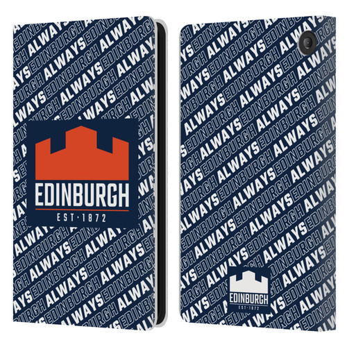 Edinburgh Rugby Graphics Logo Pattern Leather Book Wallet Case Cover For Amazon Fire 7 2022