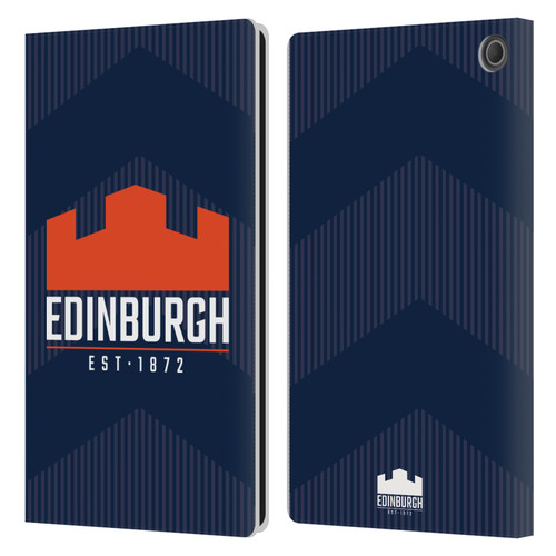 Edinburgh Rugby Graphics Lines Leather Book Wallet Case Cover For Amazon Fire Max 11 2023