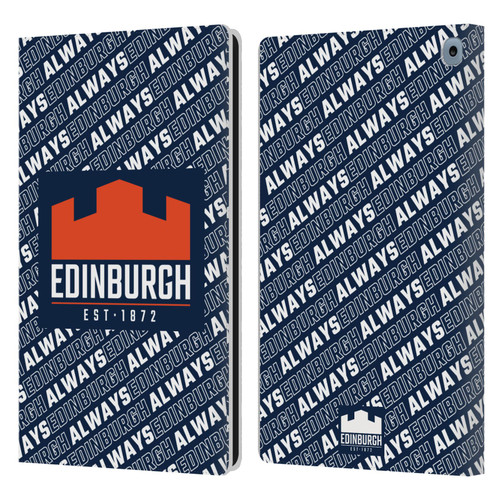 Edinburgh Rugby Graphics Logo Pattern Leather Book Wallet Case Cover For Amazon Fire HD 10 / Plus 2021