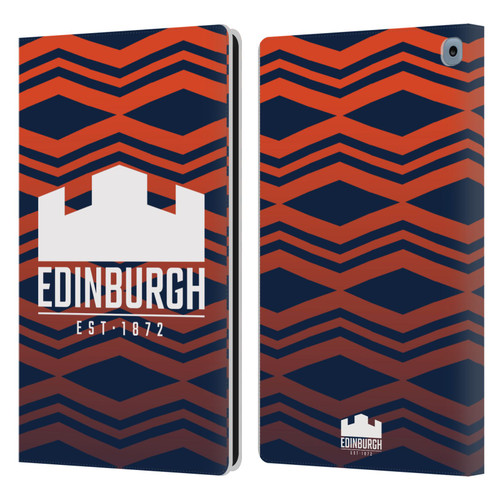 Edinburgh Rugby Graphics Pattern Gradient Leather Book Wallet Case Cover For Amazon Fire HD 10 / Plus 2021