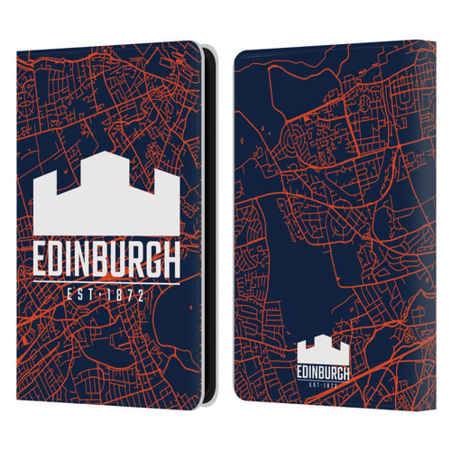 Edinburgh Rugby Graphics Map Leather Book Wallet Case Cover For Amazon Kindle 11th Gen 6in 2022