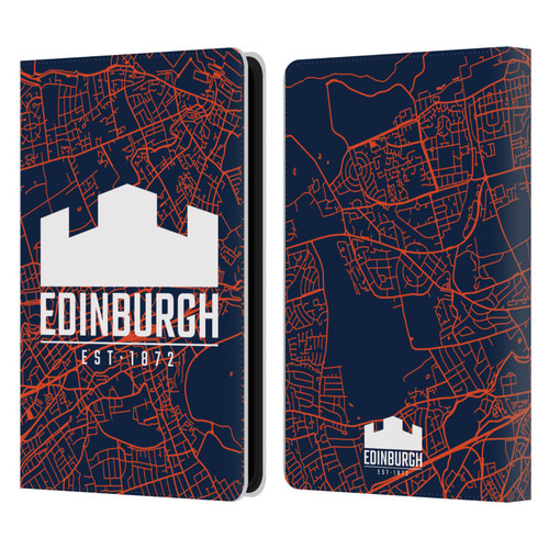 Edinburgh Rugby Graphics Map Leather Book Wallet Case Cover For Amazon Kindle Paperwhite 5 (2021)