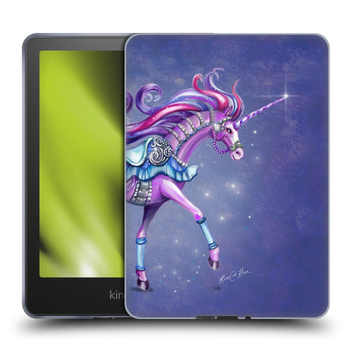 Rose Khan Unicorns Purple Carousel Horse Soft Gel Case for Amazon Kindle Paperwhite 5 (2021)