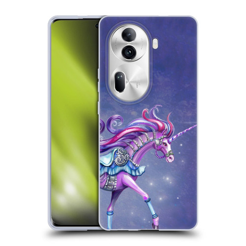 Rose Khan Unicorns Purple Carousel Horse Soft Gel Case for OPPO Reno11 Pro