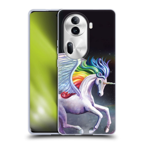 Rose Khan Unicorns Rainbow Dancer Soft Gel Case for OPPO Reno11 Pro