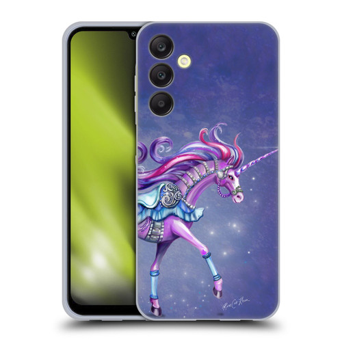 Rose Khan Unicorns Purple Carousel Horse Soft Gel Case for Samsung Galaxy A25 5G