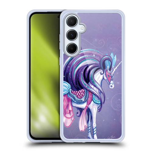 Rose Khan Unicorns White And Purple Soft Gel Case for Samsung Galaxy A55 5G