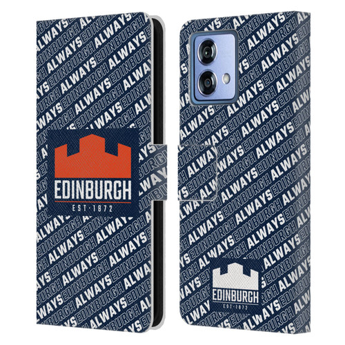 Edinburgh Rugby Graphics Logo Pattern Leather Book Wallet Case Cover For Motorola Moto G84 5G