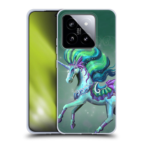 Rose Khan Unicorns Sea Green Soft Gel Case for Xiaomi 14