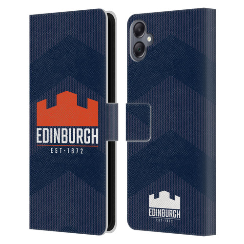 Edinburgh Rugby Graphics Lines Leather Book Wallet Case Cover For Samsung Galaxy A05