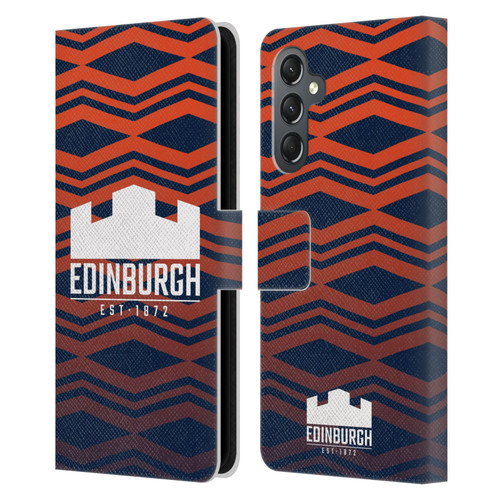 Edinburgh Rugby Graphics Pattern Gradient Leather Book Wallet Case Cover For Samsung Galaxy A25 5G