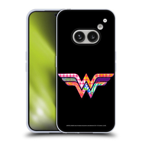 Justice League DC Comics Dark Electric Pop Icons Wonder Woman Soft Gel Case for Nothing Phone (2a)