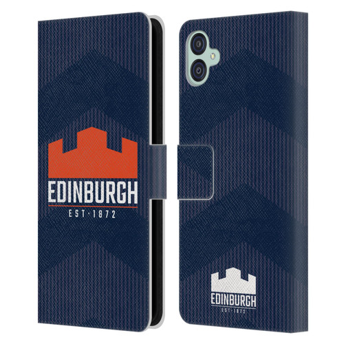 Edinburgh Rugby Graphics Lines Leather Book Wallet Case Cover For Samsung Galaxy M04 5G / A04e