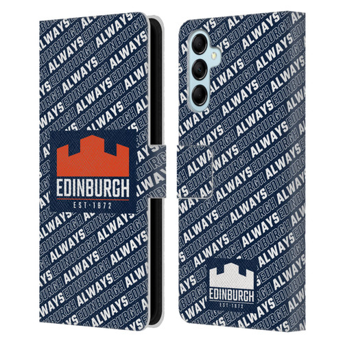 Edinburgh Rugby Graphics Logo Pattern Leather Book Wallet Case Cover For Samsung Galaxy M14 5G