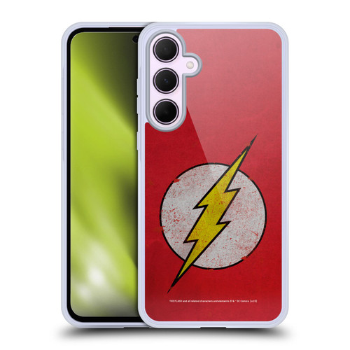 The Flash DC Comics Logo Distressed Look Soft Gel Case for Samsung Galaxy A35 5G