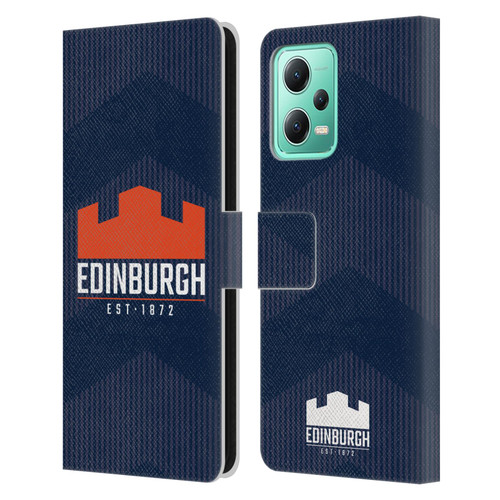 Edinburgh Rugby Graphics Lines Leather Book Wallet Case Cover For Xiaomi Redmi Note 12 5G