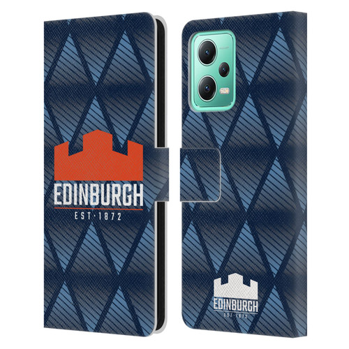 Edinburgh Rugby Graphics Pattern Leather Book Wallet Case Cover For Xiaomi Redmi Note 12 5G