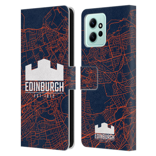 Edinburgh Rugby Graphics Map Leather Book Wallet Case Cover For Xiaomi Redmi 12