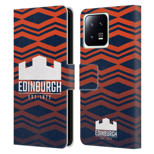 Edinburgh Rugby Graphics Pattern Gradient Leather Book Wallet Case Cover For Xiaomi 13 5G