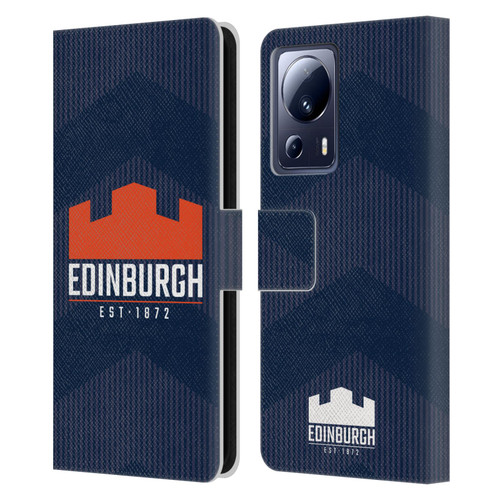 Edinburgh Rugby Graphics Lines Leather Book Wallet Case Cover For Xiaomi 13 Lite 5G