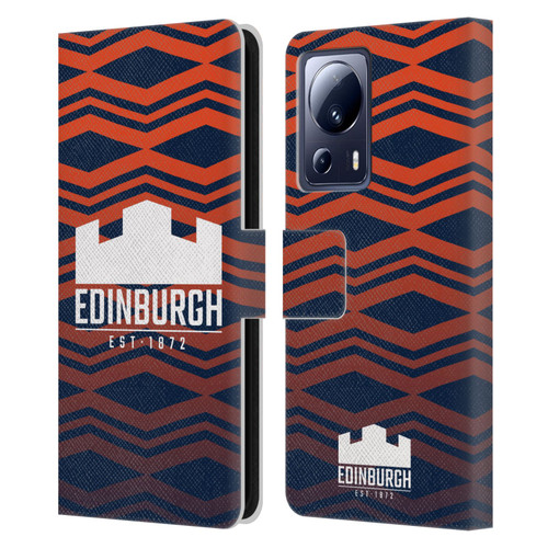 Edinburgh Rugby Graphics Pattern Gradient Leather Book Wallet Case Cover For Xiaomi 13 Lite 5G