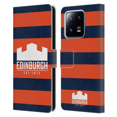 Edinburgh Rugby Graphics Stripes Leather Book Wallet Case Cover For Xiaomi 13 Pro 5G